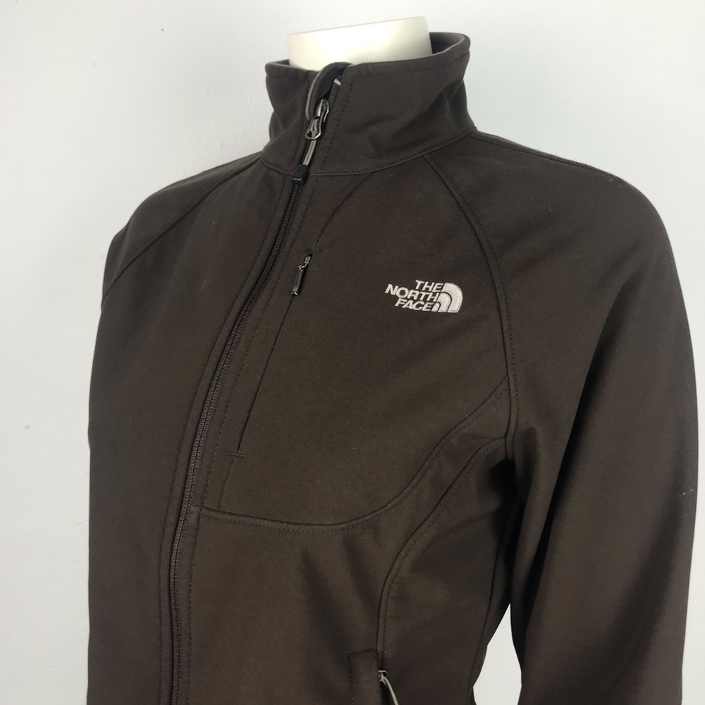 North Face Softshell Jacket Brown S - image 4